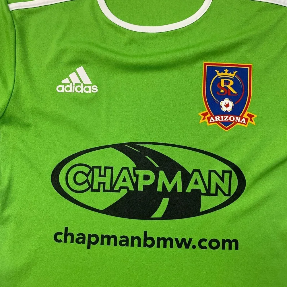 Adidas Real Salt Lake Arizona Soccer Jersey Mens S Small Grass Green Climalite